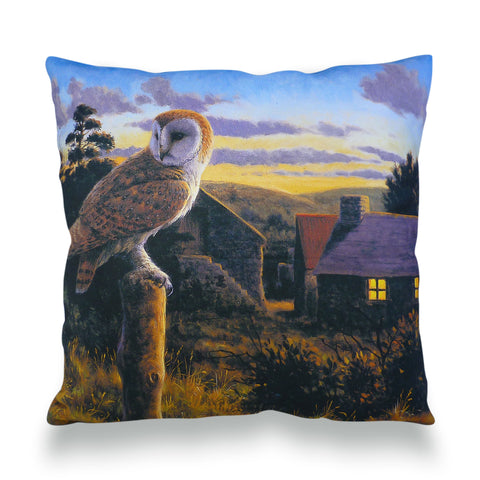 Barn Owl at Dusk Scatter Cushion