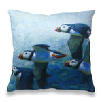 Puffins in Flight Scatter Cushion
