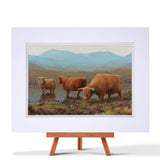 Highland Cattle Lake Fine Art Print
