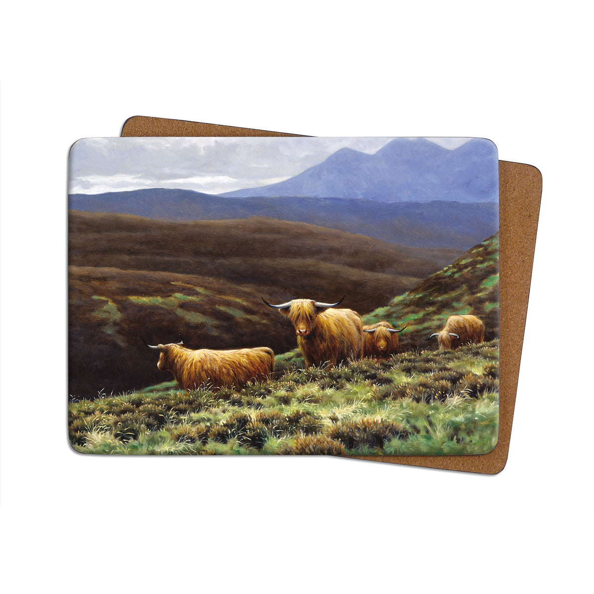 Highland Cattle Table Mat Julian Friers Julian Friers Wildlife Gifts