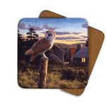 High-Quality Barn Owl at Dusk Coaster