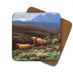 High-Quality Highland Cattle Coaster