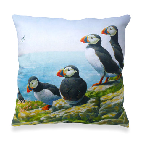 Puffins Roosting Scatter Cushion