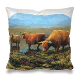 Highland Cattle River Scatter Cushion