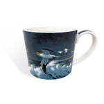 Gannets flying bone china mug