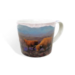 Highland cow bone china mug