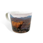 Highland cow art mug