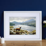 Julian Friers Red Stag Lake Print