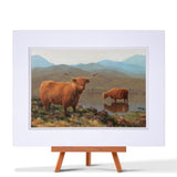 Highland Cattle Loch Fine Art Print