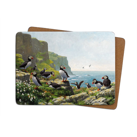 High-Quality Puffins Roosting Placemat