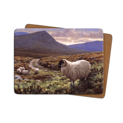 High-Quality Scottish Black Face Sheep Placemat
