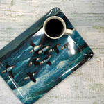 Puffins in Flight Serving Tray